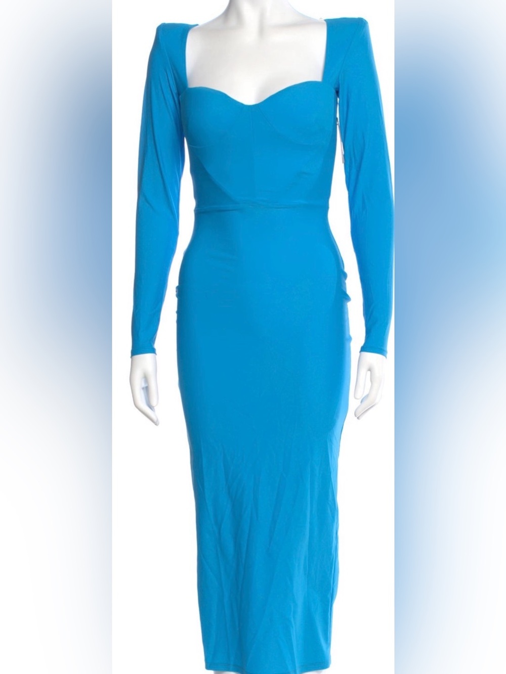 Alex Perry Turquoise Blue Midi Dress medium